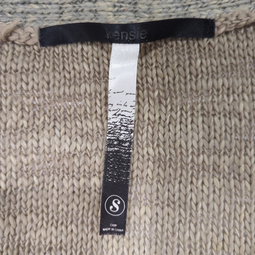 Kensie Pink Green Button Cardigan Chunky Knit - Women's Small Multicolor Heavy - Picture 2 of 16